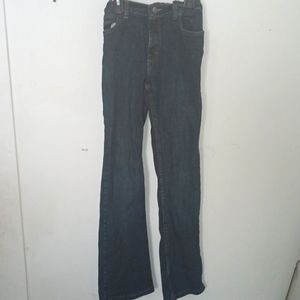 Wrangler jeans with cinch straps for waist